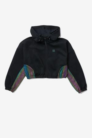 FILA Keilani Full Zip Hoodies Black,Womens Clothing | CA.FZJSXP085